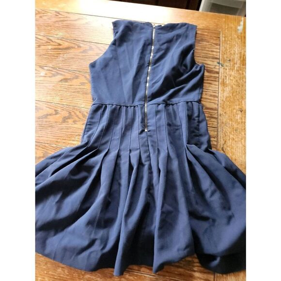 Alice+Olivia blue sleeveless drop waist dress sz Small - Picture 5 of 5